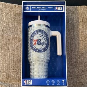 NBA Philadelphia 76ers Glitter Tumbler with Handle